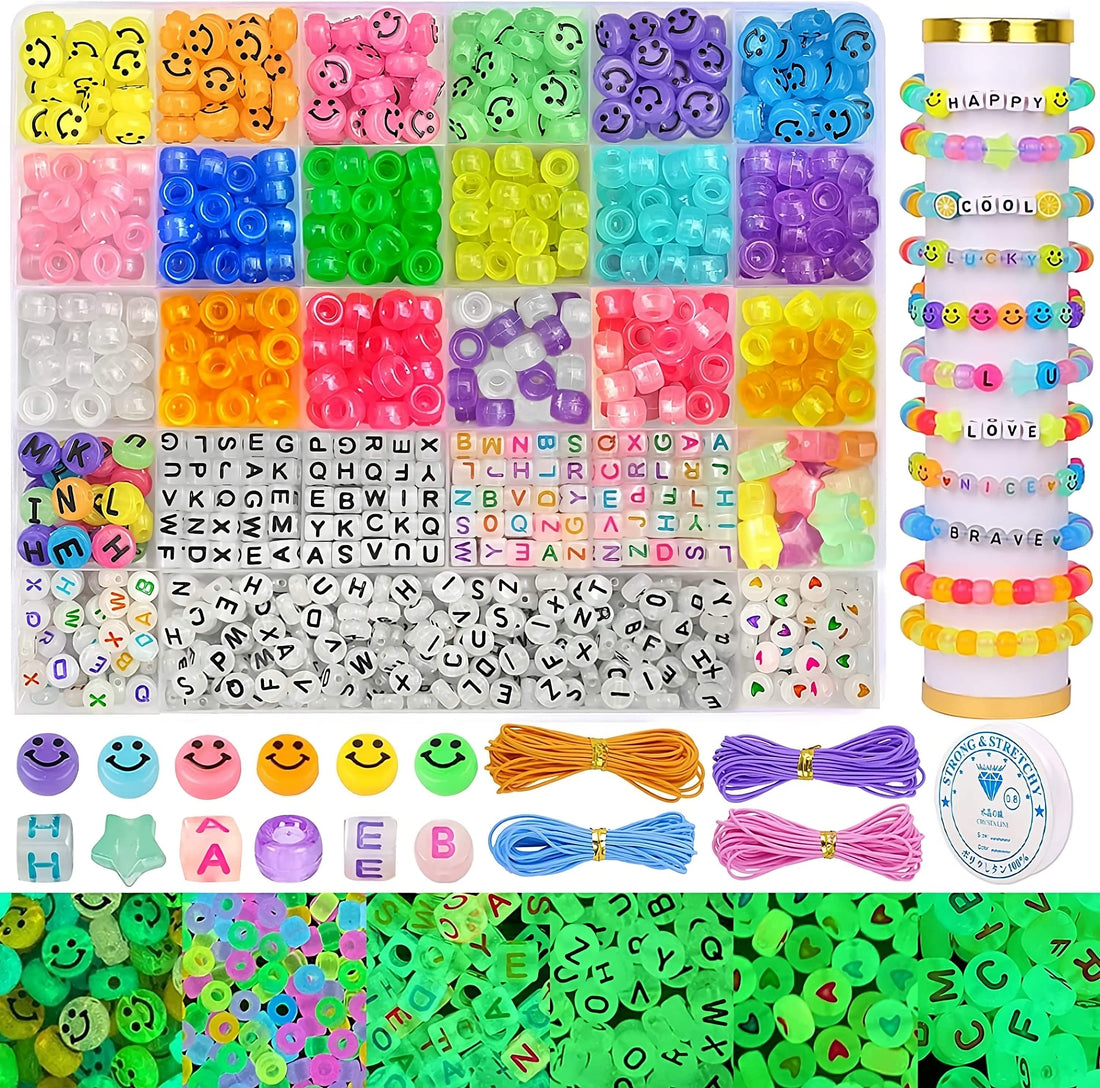 Rave Essentials Co. 1800pc Glow-In-The-Dark Kandi Kit
