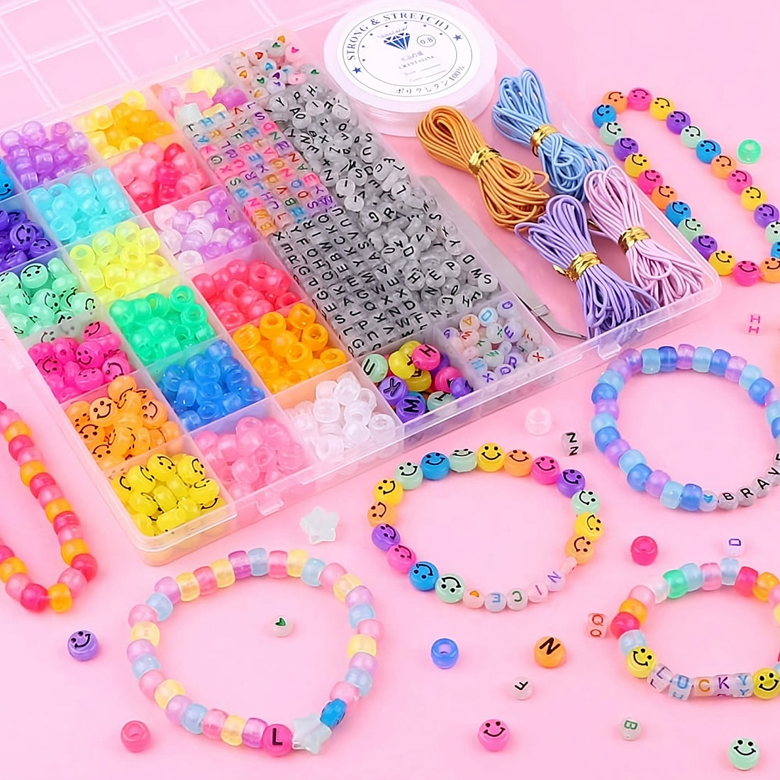 Rave Essentials Co. 1800pc Glow-In-The-Dark Kandi Kit
