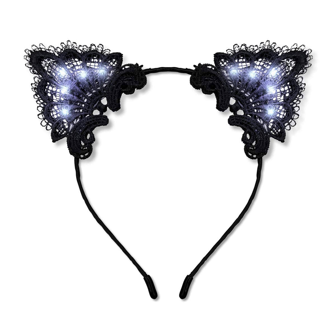 Rave Essentials Co. (4 Pack) LED Lace Cat Ear Headband