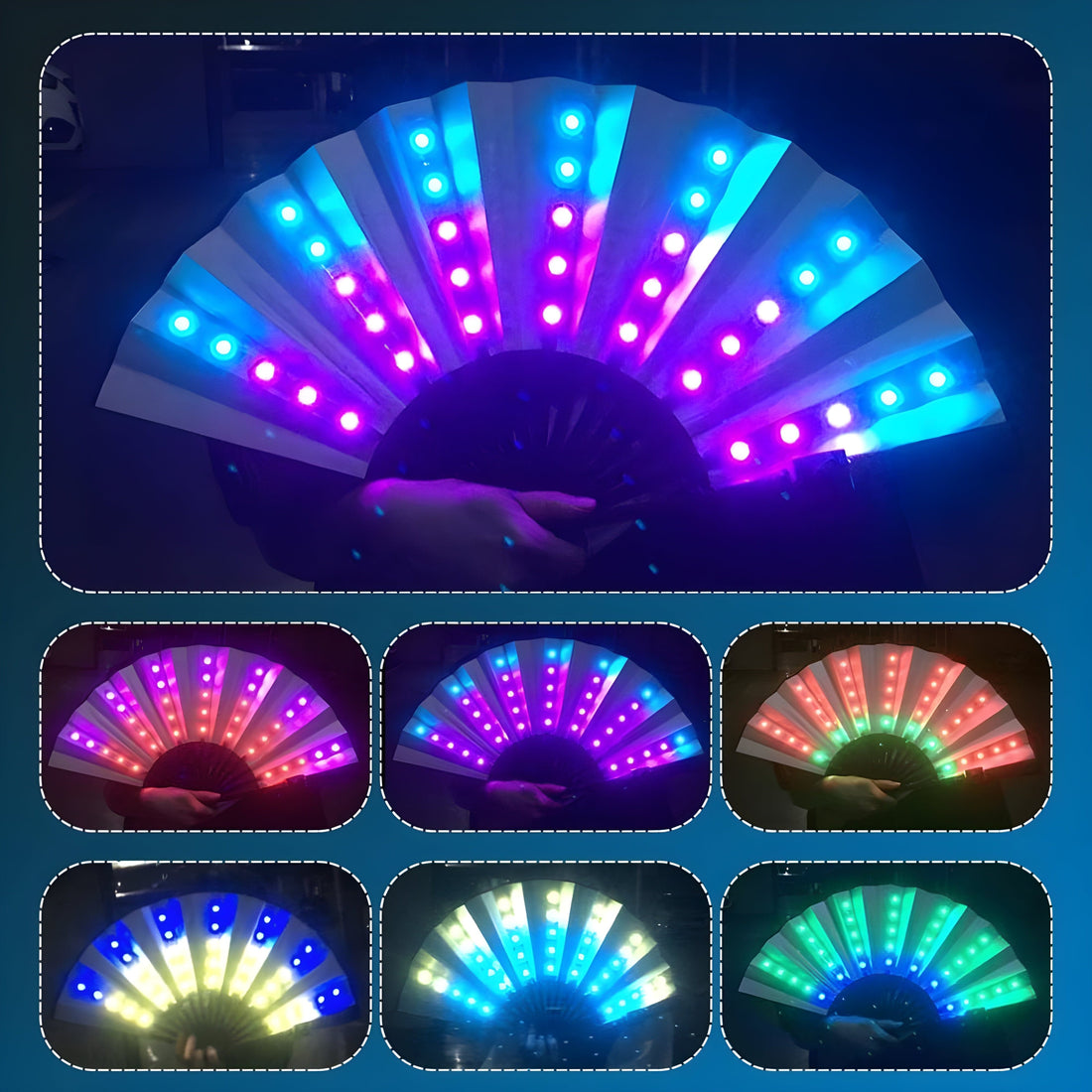 Rave-Essentials Co. Color Changing Luminus™ LED Rave Fan