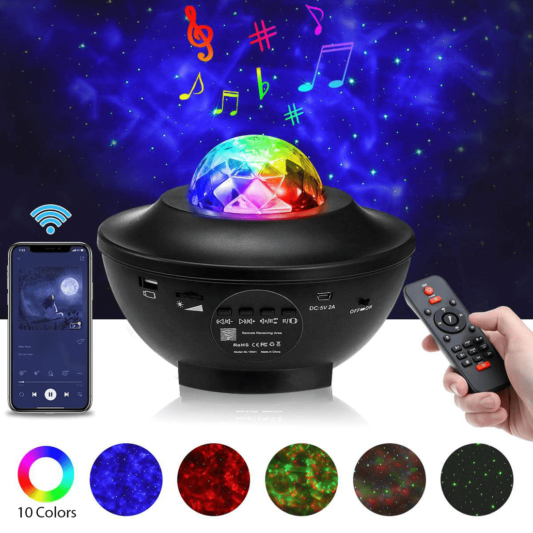 Rave Essentials Co. Galaxie™ Rave Bluetooth Speaker & Starry Projector