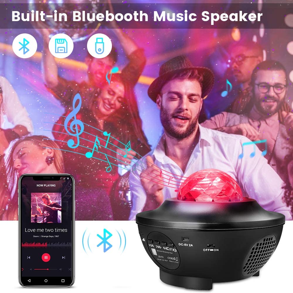 Rave Essentials Co. Galaxie™ Rave Bluetooth Speaker & Starry Projector