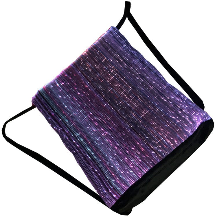 Rave Essentials Co. LED Luminus™ Fiber Optic Drawstring Bag