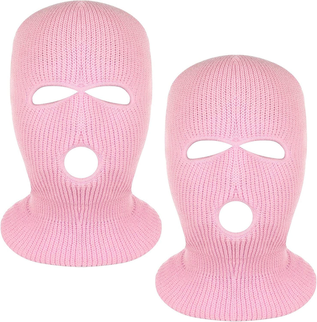 Rave Essentials Co. (2 Pack) Pink / 3-5 Day Expedited Shipping [USA Only] NEON Vibrant 3-Hole Ski Mask
