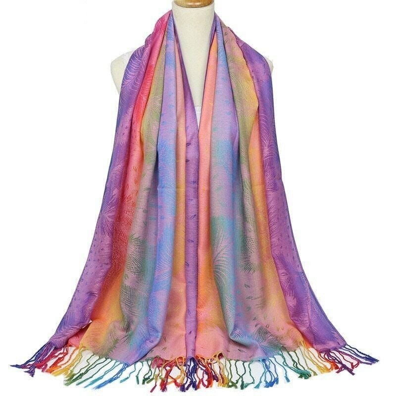 Rave-Essentials Co. Pink & Purple #2 RE® Classic Cashmere Pashmina