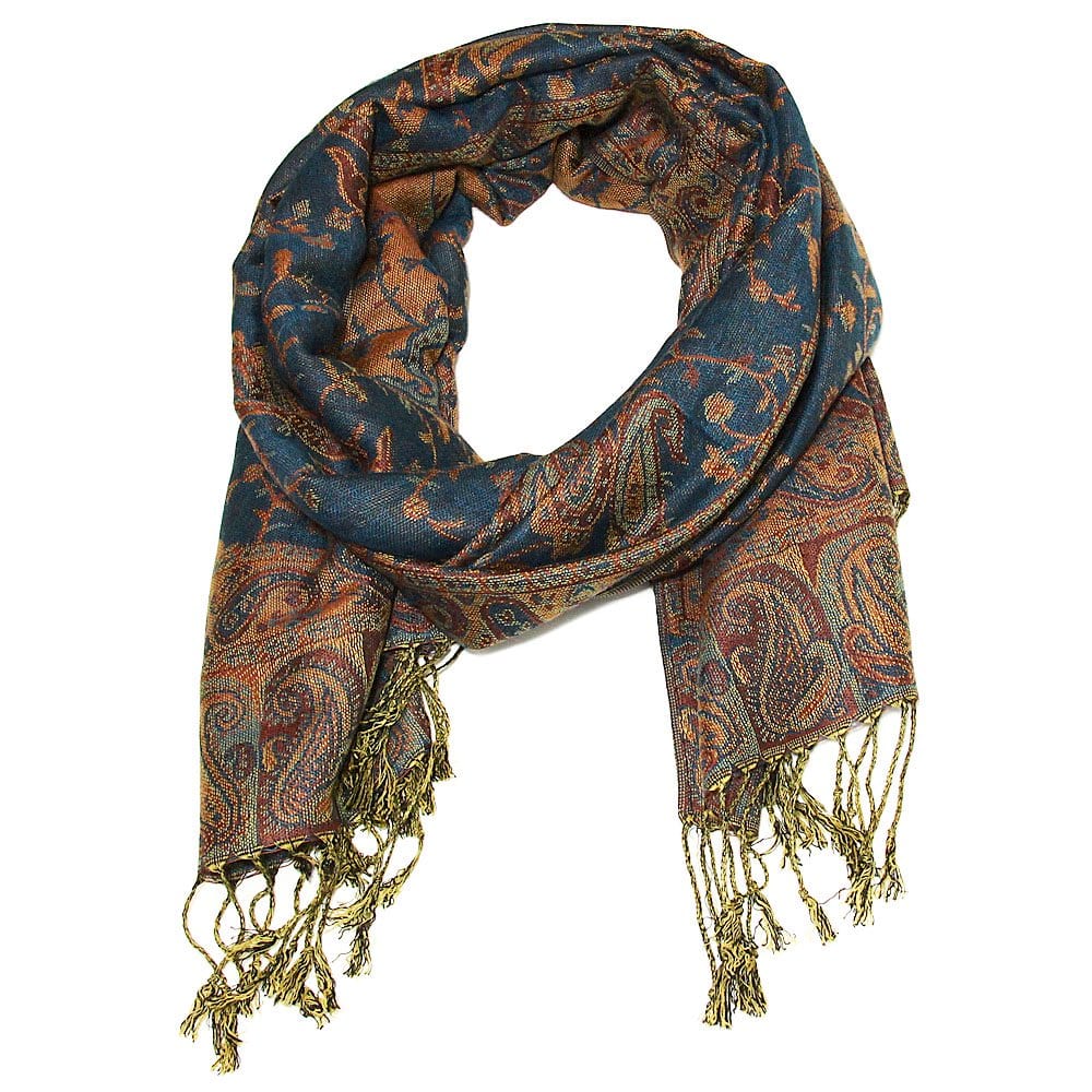 Rave Essentials Co. 3-5 Day Expedited Shipping [USA ONLY] / Style 1 - Cyan RE® Deluxe Paisley Pashmina