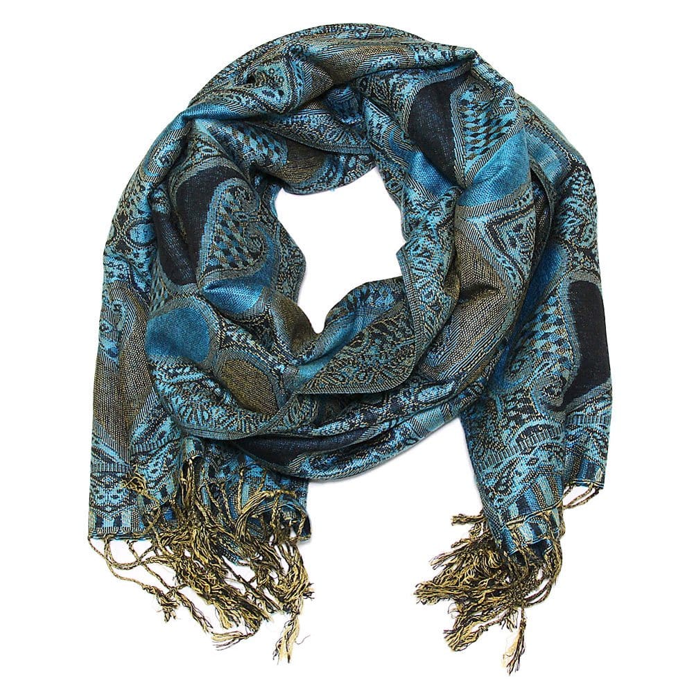 Rave Essentials Co. 3-5 Day Expedited Shipping [USA ONLY] / Style 2 - Blue RE® Deluxe Paisley Pashmina