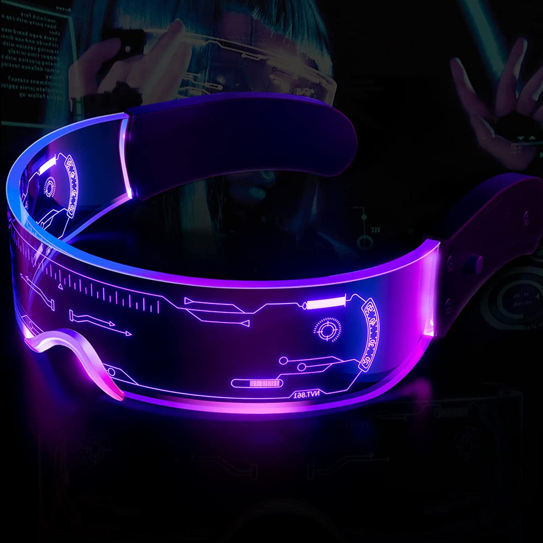 Rave-Essentials Co. RE® Holographic Visor Glasses