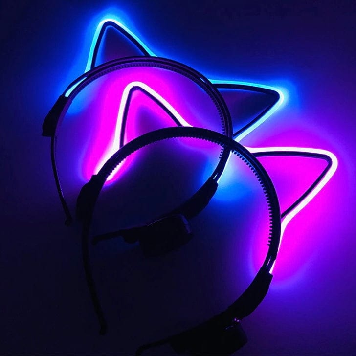 Rave-Essentials Co. Controllable + Color Changing Color Changing LED Cat Headband