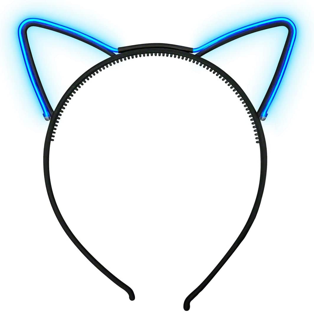 Rave-Essentials Co. Controllable + Color Changing Color Changing LED Cat Headband