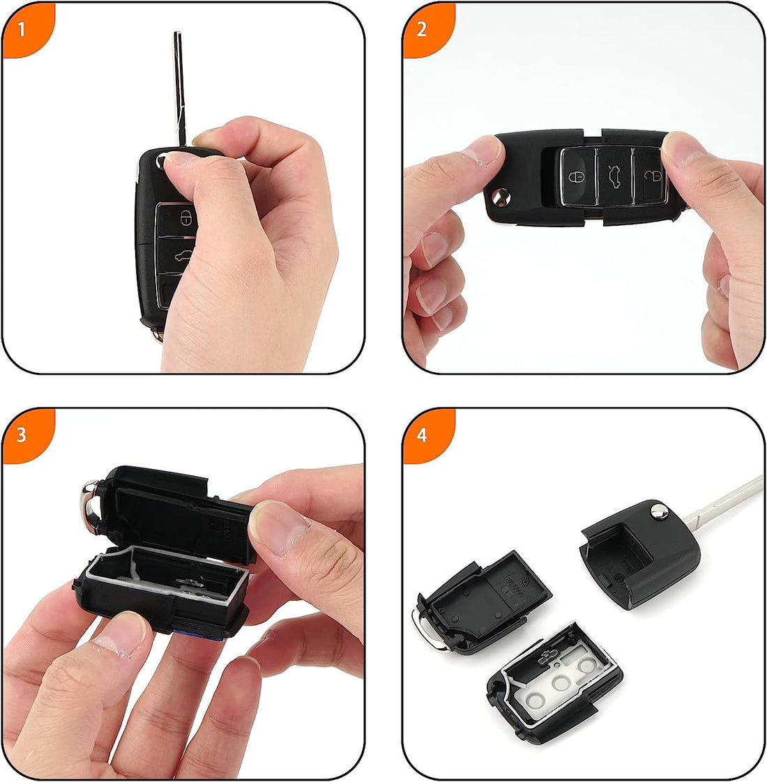 Rave-Essentials Co. Black + Waterproof Rubber Sealed Secret Stash Disguised Car Key