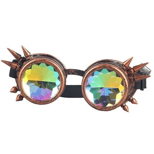 Rave-Essentials Co. Red Spiked SteamPunk™ Rave Goggles